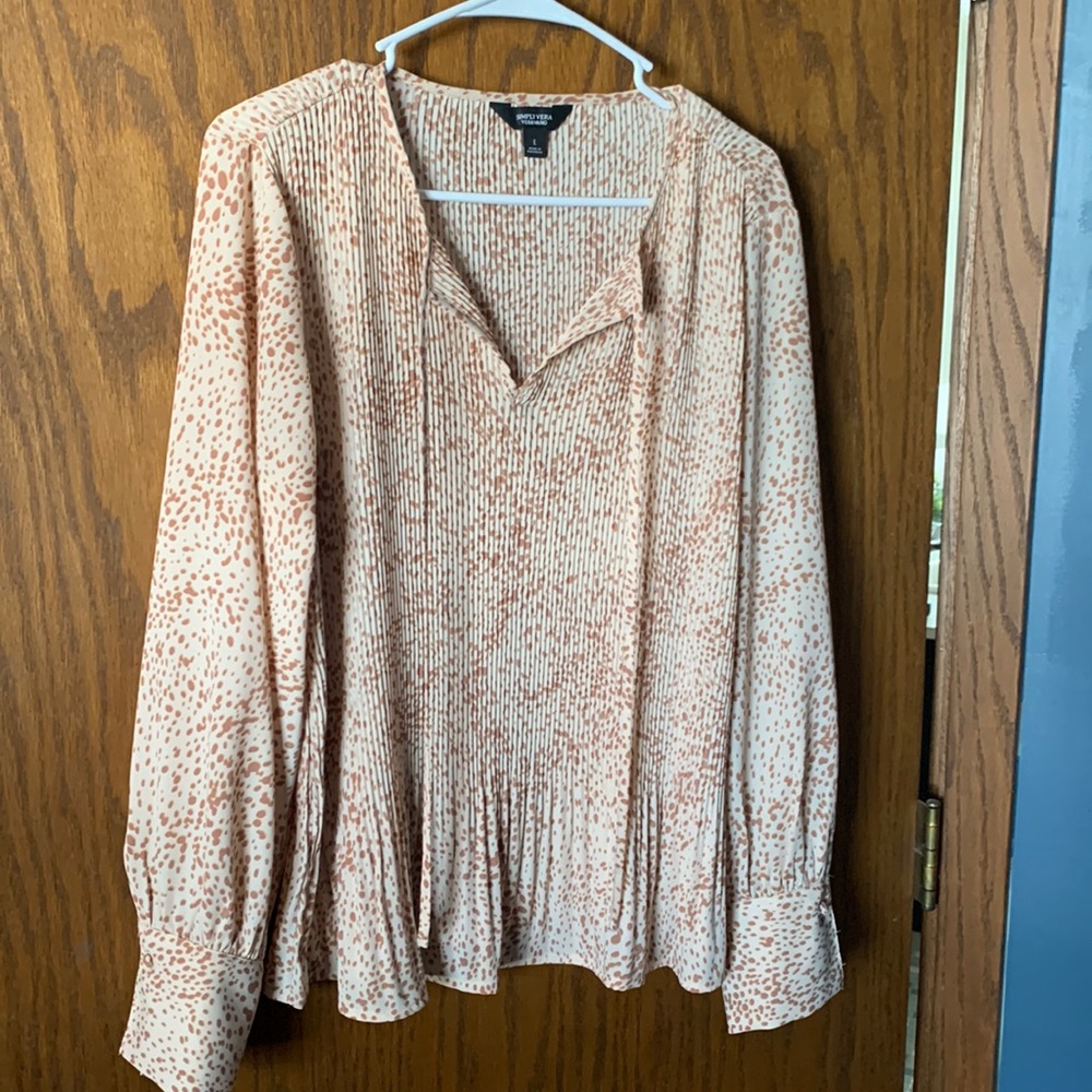 Simply Vera Wang pleated blouse